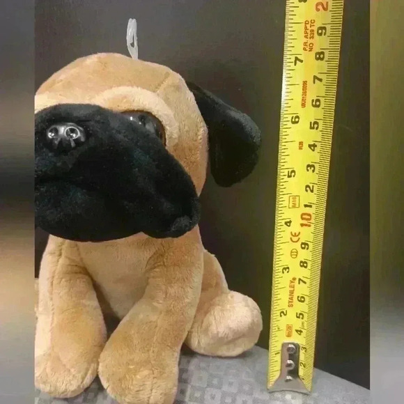 The Petting Zoo Bright Eyes Pug Brown Puppy  Dog 7' - Picture 3 of 4